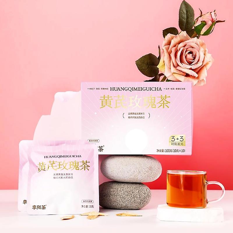 Beauty Tea Little Light Bulb Milkvetch Root Rose Tea 100g (10g×10packs)Red dates, longan, wolfberry, milkvetch, roses, black wolfberry