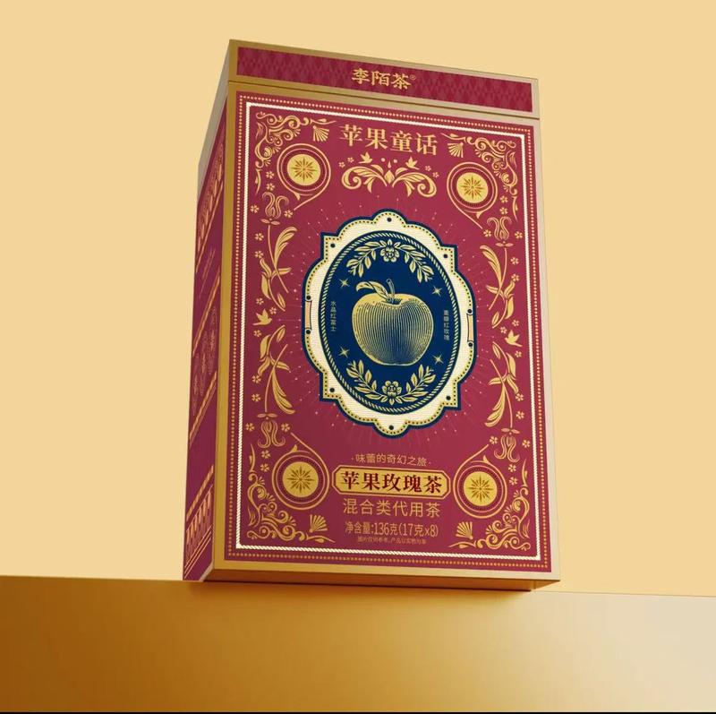 Apple Fairytale Tea 136g 17g×8pcs 1 packs make 100oz With apple slices , jujube, hawthorn, wolfberry, rose, longan