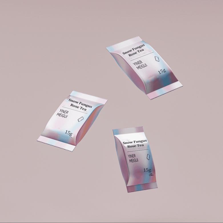 Sparrow‘s Nest Snow Fungus Rose Tea 90g(15g×6pack) 65% Snow Fungus Rose Goji Edible Bird's Nest Peach