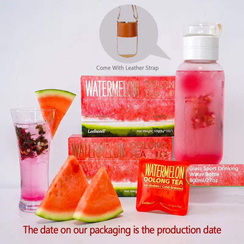 西瓜烏龍茶西瓜火龍果蘋果草莓真果飲料