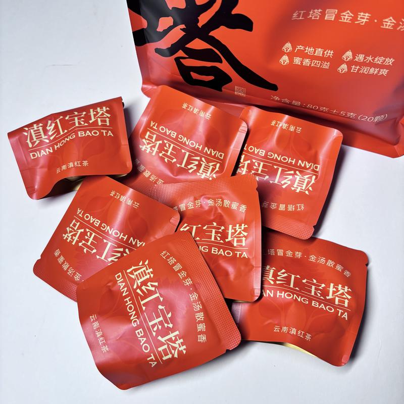 Red Tower Red Tea 20pcs Per Bag Black Tea Kongfu Black Tea Lilies Flower