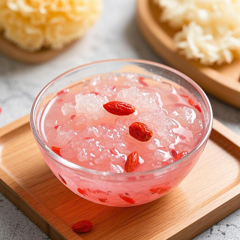 Sparrow‘s Nest Snow Fungus Rose Tea 90g(15g×6pack) 65% Snow Fungus Rose Goji Edible Bird's Nest Peach