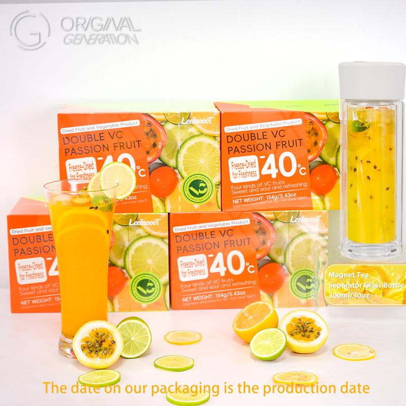 雙檸檬百香果茶凍乾百香果檸檬佐獨立包裝冰糖