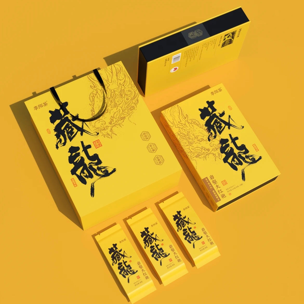 Crouching Tiger Hidden Dragon HighQuality Wuyi Cinnamon Da Hong PaoOolong Tea Set 512g(8gx64pcs)