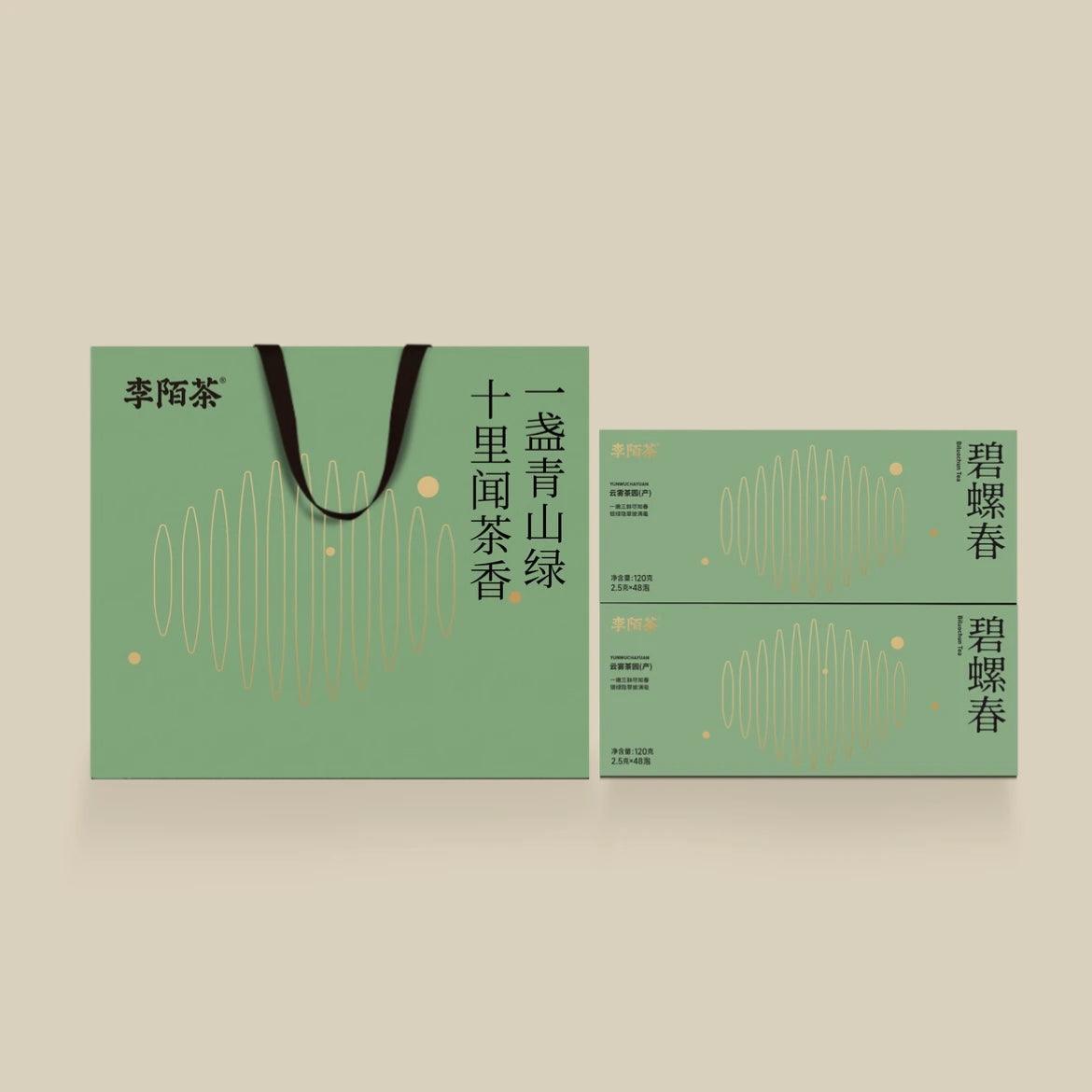 BiLuoChun Green Tea (120g 2.5gx48)Hlgh Quility Green Tea Gift Box 500gTea Hand Picked With 70000 Tea Leafs