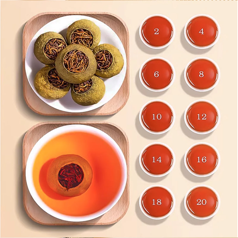 10+16 Tangerine Tea Ball 20pcs-1Tin10Year Sun Dired Tangerine And 1ó YearSun Dired Cooked Puer 1 Tea Ball CanMake 400oz Tea