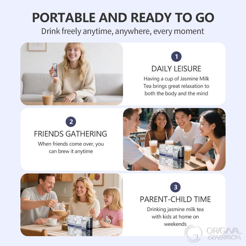 Jasmine Milk Tea 220g(22g×10packs) Jasmine Green Tea New & Zealand Milk