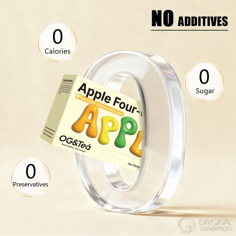 Apple Four God Tea 80g (8g x 10 packs) With Lotus Seed, Pear, Apple, Rose, Chinese Yam, Poria Cocos, Gorgon Fruit, Dragon Fruit, Hawthorn