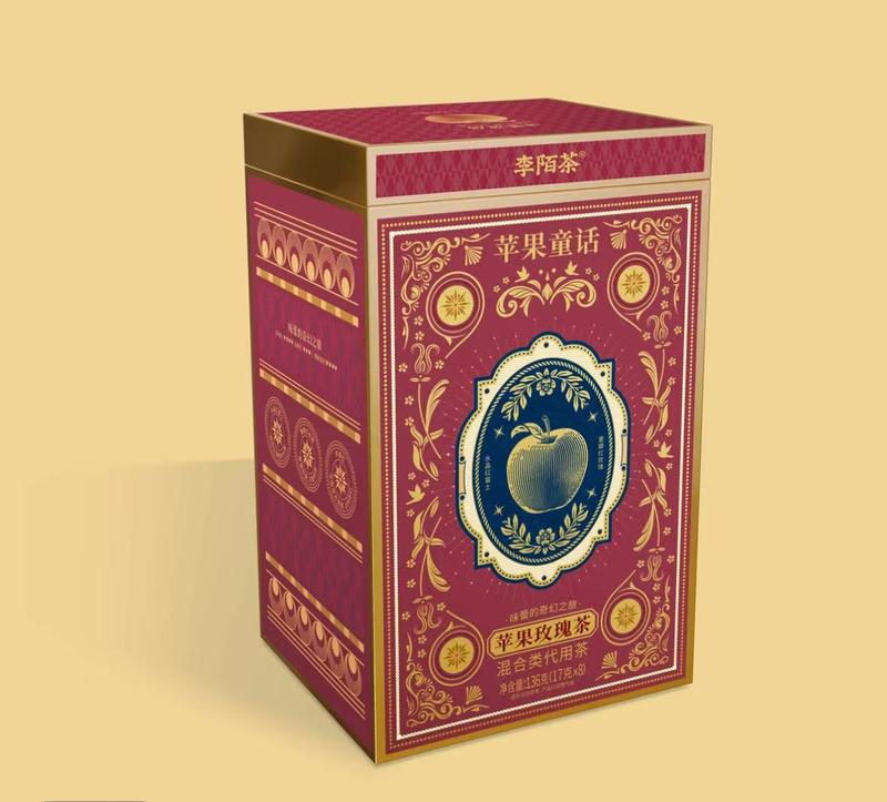 Apple Fairytale Tea 136g 17g×8pcs 1 packs make 100oz With apple slices , jujube, hawthorn, wolfberry, rose, longan